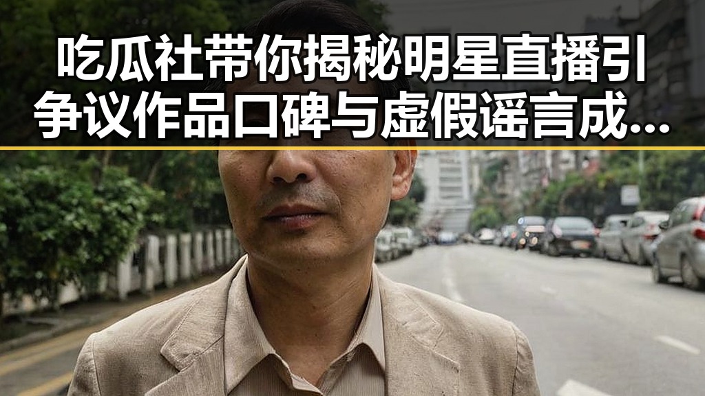 吃瓜社带你揭秘明星直播引争议 作品口碑与虚假谣言成焦点